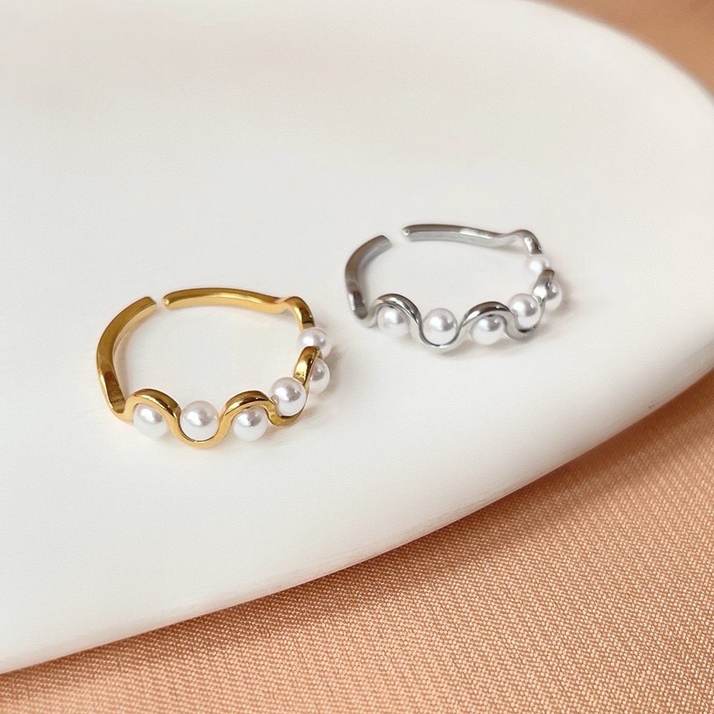 TWO RINGS for $39❤️Dainty Minimalist Rings* Open Rings*Pearl Rings*LW - Picture 3 of 8